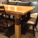 Asian Themed Home Theater with cherry slab table Asian Themed Home Theater with cherry slab table
