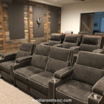 Reclaimed wood theater rear view