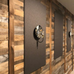 Reclaimed wood theater side wall